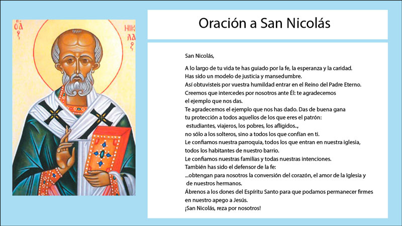 Oración a San Nicolás